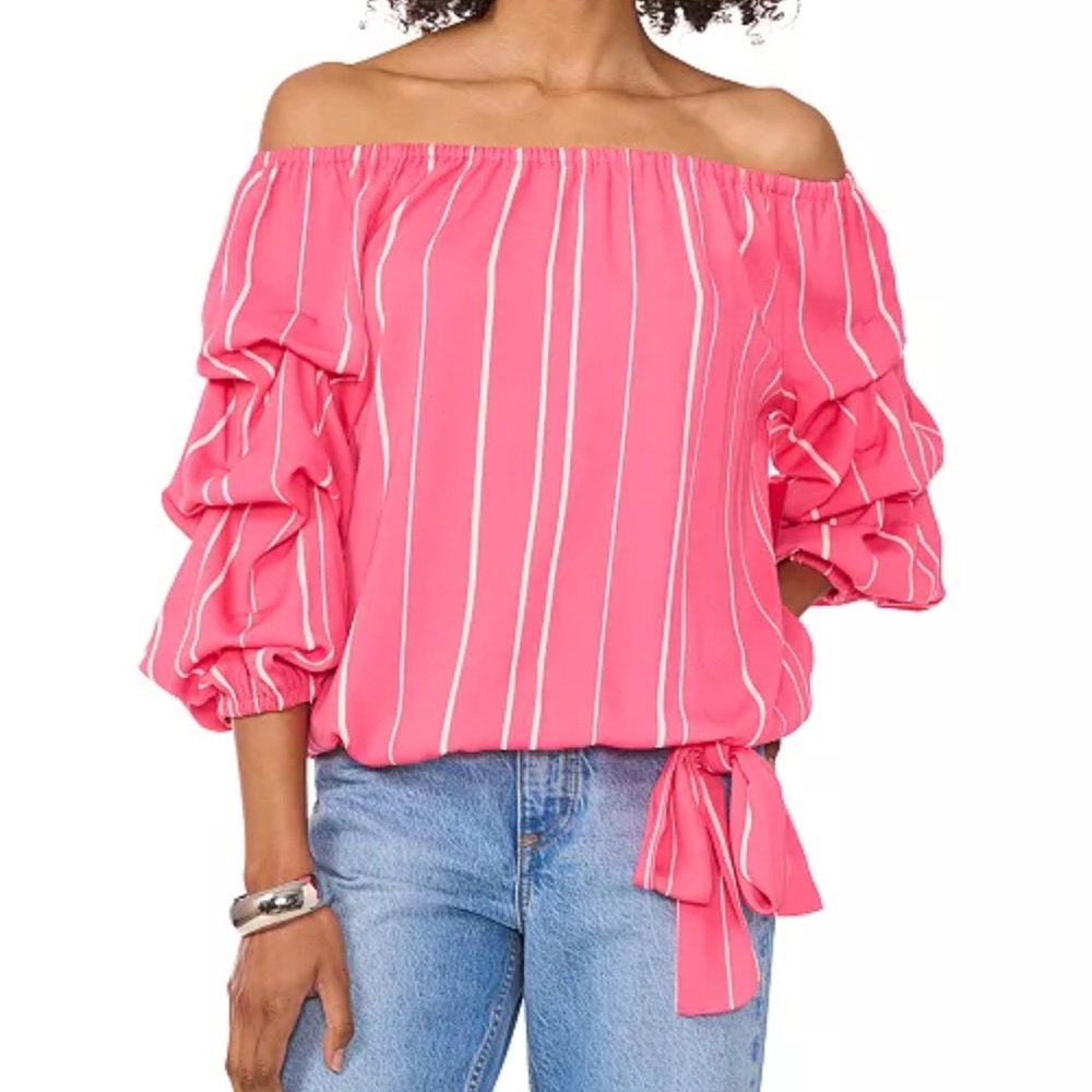 Vince Camuto Pink Off the Shoulder Top